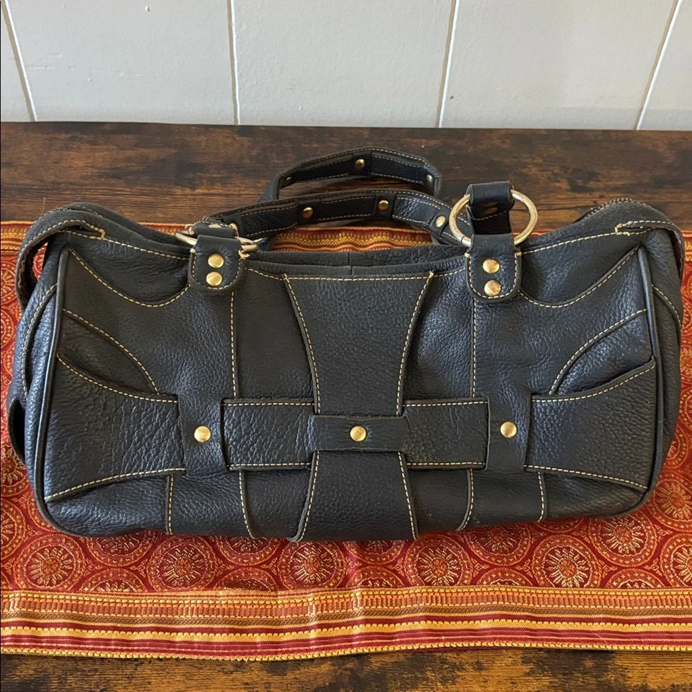 MAX NEW YORK LEATHER TOTE BAG - Picture 6 of 8